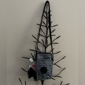 Brand new”Kipling”mini crossbody bag for women.Size-w5”x7”inc.Color-black/white